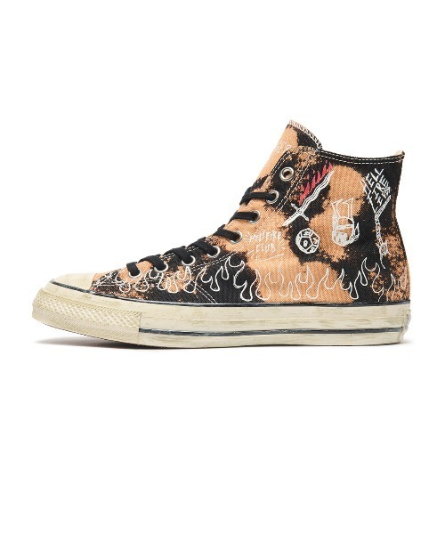CONVERSE(コンバース)の「CONVERSE ALL STAR AGED 87 HC HI / STRANGER THINGS 5(コンバース オールスター エイジド 87 HC HI / ストレンジャー・シングス 5)(スニーカー・メンズ・ナチュラル/ブラック系・25.5cm/26cm/26.5cm/27cm/27.5cm/28cm/29cm/23cm/23.5cm/24cm/24.5cm/25cm)」の4枚目の写真