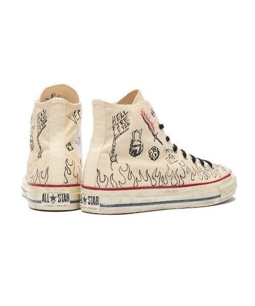 CONVERSE(コンバース)の「CONVERSE ALL STAR AGED 87 HC HI / STRANGER THINGS 5(コンバース オールスター エイジド 87 HC HI / ストレンジャー・シングス 5)(スニーカー・メンズ・ナチュラル/ブラック系・25.5cm/26cm/26.5cm/27cm/27.5cm/28cm/29cm/23cm/23.5cm/24cm/24.5cm/25cm)」の10枚目の写真