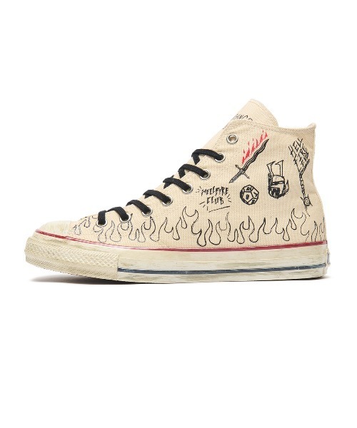 CONVERSE(コンバース)の「CONVERSE ALL STAR AGED 87 HC HI / STRANGER THINGS 5(コンバース オールスター エイジド 87 HC HI / ストレンジャー・シングス 5)(スニーカー・メンズ・ナチュラル/ブラック系・25.5cm/26cm/26.5cm/27cm/27.5cm/28cm/29cm/23cm/23.5cm/24cm/24.5cm/25cm)」の11枚目の写真