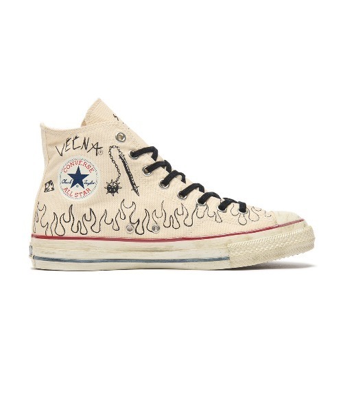 CONVERSE(コンバース)の「CONVERSE ALL STAR AGED 87 HC HI / STRANGER THINGS 5(コンバース オールスター エイジド 87 HC HI / ストレンジャー・シングス 5)(スニーカー・メンズ・ナチュラル/ブラック系・25.5cm/26cm/26.5cm/27cm/27.5cm/28cm/29cm/23cm/23.5cm/24cm/24.5cm/25cm)」の12枚目の写真