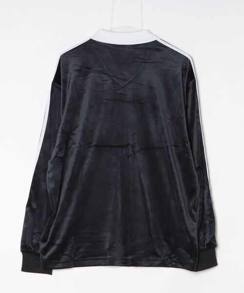 adidas(アディダス)の「ベロア長袖ポロシャツ / アディダスオリジナルス adidas Originals(ポロシャツ・メンズ・ブルー/ブラック/ピンク・SMALL/XX-SMALL/X-LARGE/3XL/XX-LARGE/LARGE/MEDIUM/X-SMALL)」の4枚目の写真