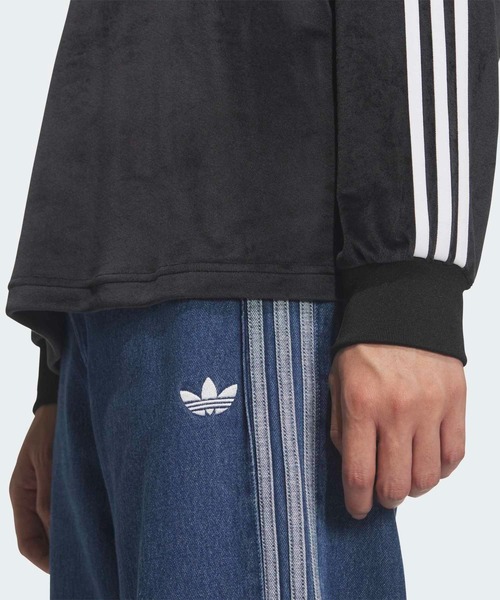 adidas(アディダス)の「ベロア長袖ポロシャツ / アディダスオリジナルス adidas Originals(ポロシャツ・メンズ・ブルー/ブラック/ピンク・SMALL/XX-SMALL/X-LARGE/3XL/XX-LARGE/LARGE/MEDIUM/X-SMALL)」の18枚目の写真