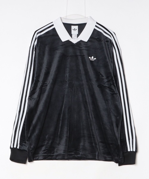 セール】ベロア長袖ポロシャツ / アディダスオリジナルス adidas