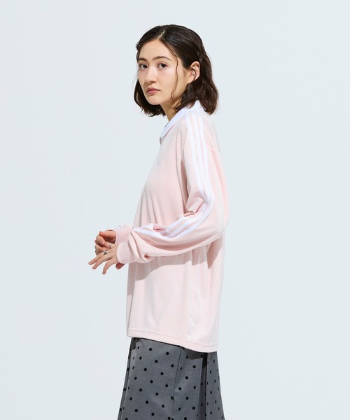 セール】ベロア長袖ポロシャツ / アディダスオリジナルス adidas