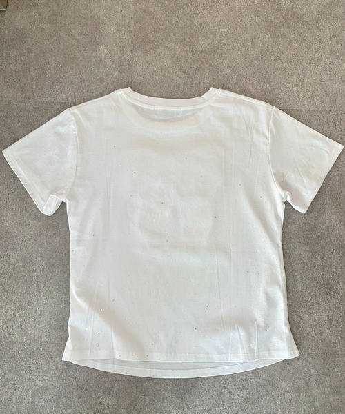 Mejoul(メジュール)の「【2026春夏新作】ビッグリボンサイドギャザーストーンロゴTシャツ(Tシャツ/カットソー・レディース・ホワイト・L/M)」の18枚目の写真