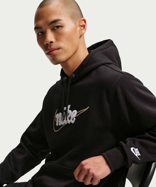 NIKE(ナイキ)の「ナイキ スポーツウェア クラブ メンズ フリース パーカー / Nike Sportswear Club Men's Fleece Hoodie IF0686-010 Black(パーカー・メンズ・ブラック・2XL/L/M/S/XL)」の3枚目の写真