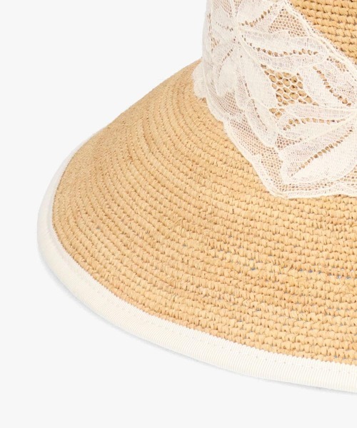 Chapeau d' O(シャポードオー)の「Chapeau d' O Raffia Lace Bucket / シャポードオー(ハット・レディース・ホワイト/ブラック・M/57.5cm)」の14枚目の写真
