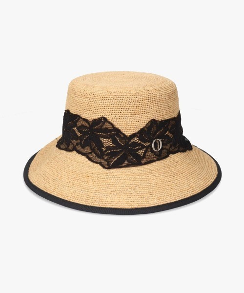 Chapeau d' O(シャポードオー)の「Chapeau d' O Raffia Lace Bucket / シャポードオー(ハット・レディース・ホワイト/ブラック・M/57.5cm)」の16枚目の写真