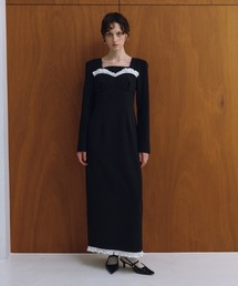 ANDRESD（アンドレスド）の「フリルトリムロングドレス   frills trim long dress（ドレス）」