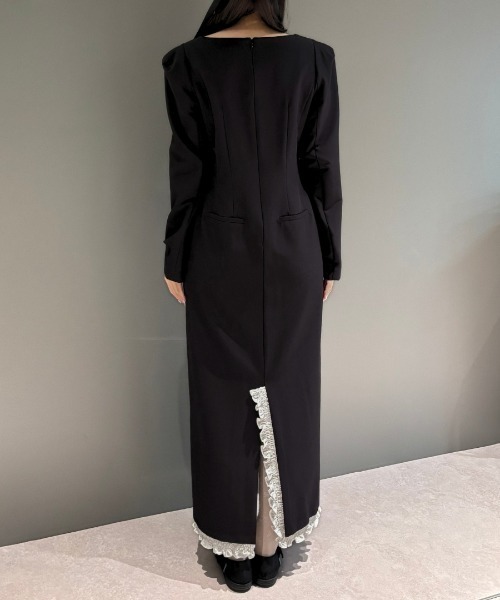 ANDRESD（アンドレスド）の「フリルトリムロングドレス / frills trim