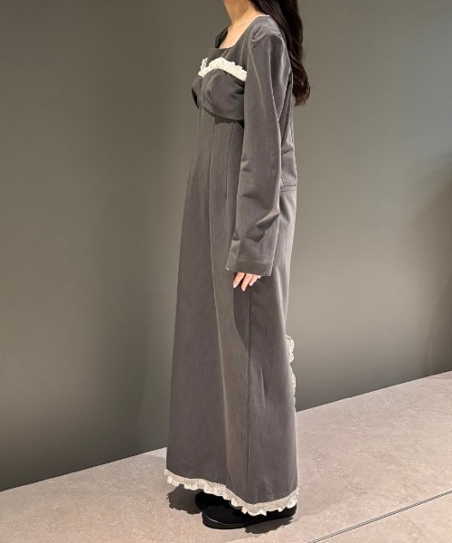 ANDRESD（アンドレスド）の「フリルトリムロングドレス / frills trim