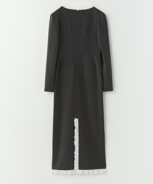 フリルトリムロングドレス / frills trim long dress（ドレス