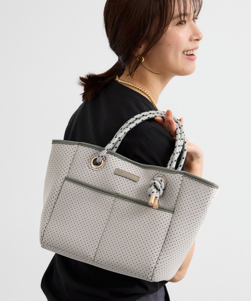 BARNYARDSTORM（バンヤードストーム）の「BARNYARDSTORM / パンチングトート2【『ネルソンさん』YouTubeご紹介アイテム】（トートバッグ・レディース・セージグリーン/ピンク/ブラック/ライトグレー/ホワイト系その他/モカ・FREE）」の3枚目の写真