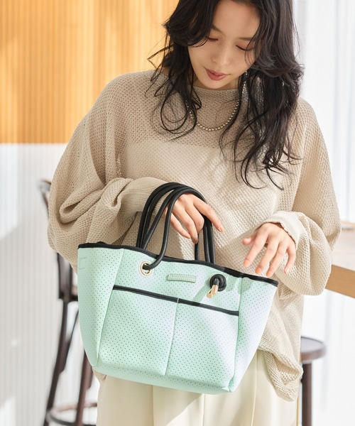 BARNYARDSTORM（バンヤードストーム）の「BARNYARDSTORM / パンチングトート2【『ネルソンさん』YouTubeご紹介アイテム】（トートバッグ・レディース・セージグリーン/ピンク/ブラック/ライトグレー/ホワイト系その他/モカ・FREE）」の5枚目の写真