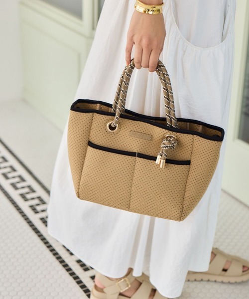 BARNYARDSTORM（バンヤードストーム）の「BARNYARDSTORM / パンチングトート2【『ネルソンさん』YouTubeご紹介アイテム】（トートバッグ・レディース・セージグリーン/ピンク/ブラック/ライトグレー/ホワイト系その他/モカ・FREE）」の4枚目の写真