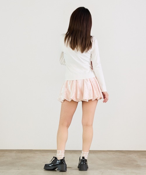 Siel(シエル)の「ツイストリボンカットソー(Tシャツ/カットソー・レディース・グレー/ブラック/ホワイト・FREE)」の8枚目の写真