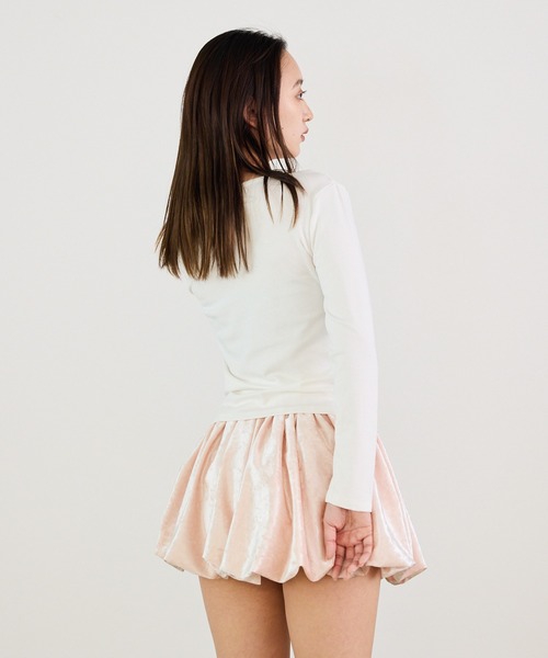 Siel(シエル)の「ツイストリボンカットソー(Tシャツ/カットソー・レディース・グレー/ブラック/ホワイト・FREE)」の18枚目の写真