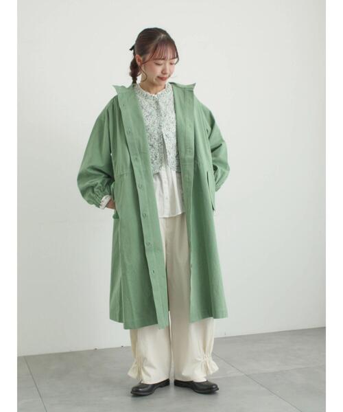 TSUHARU by Samansa Mos2(ツハルバイサマンサモスモス)の「ウエストドロストロングコート(その他アウター・レディース・ベージュ/グリーン・F)」の12枚目の写真