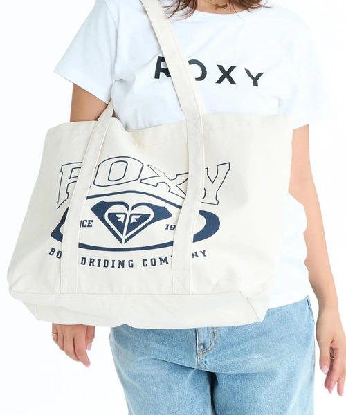 ROXY（ロキシー）の「ROXY ウィメンズ SOLUNA TOTE トートバッグ 【2026年春夏モデル】/ロキシーコットントートバッグ（トートバッグ・レディース・ブラック/ホワイト/ピンク/ターコイズブルー・FREE）」の2枚目の写真