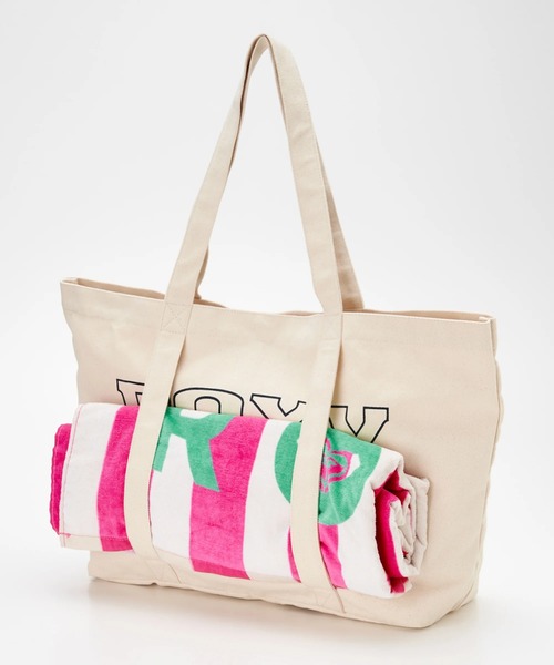 ROXY（ロキシー）の「ROXY ウィメンズ SOLUNA TOTE トートバッグ 【2026年春夏モデル】/ロキシーコットントートバッグ（トートバッグ・レディース・ブラック/ホワイト/ピンク/ターコイズブルー・FREE）」の16枚目の写真