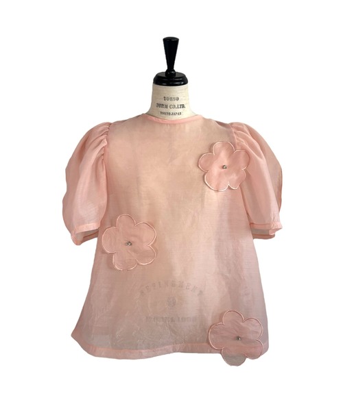 HONEY MI HONEY（ハニーミーハニー）の「flower organdie puff blouse（シャツ/ブラウス・レディース・ピンク/ホワイト/ブラック・FREE）」の20枚目の写真
