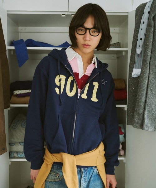 NO.9011☆gull zip hoodie**芽心（パーカー）｜common gull products
