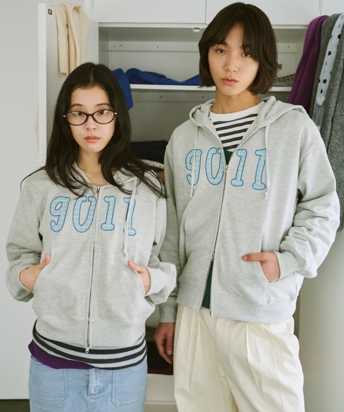 NO.9011☆gull zip hoodie**芽心（パーカー）｜common gull products