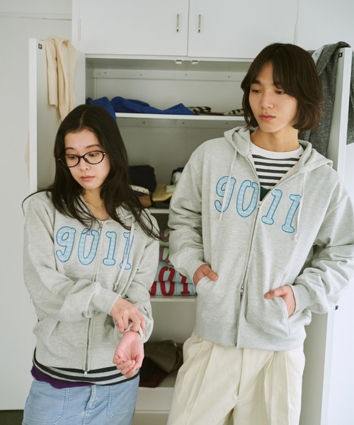 NO.9011☆gull zip hoodie**芽心（パーカー）｜common gull products