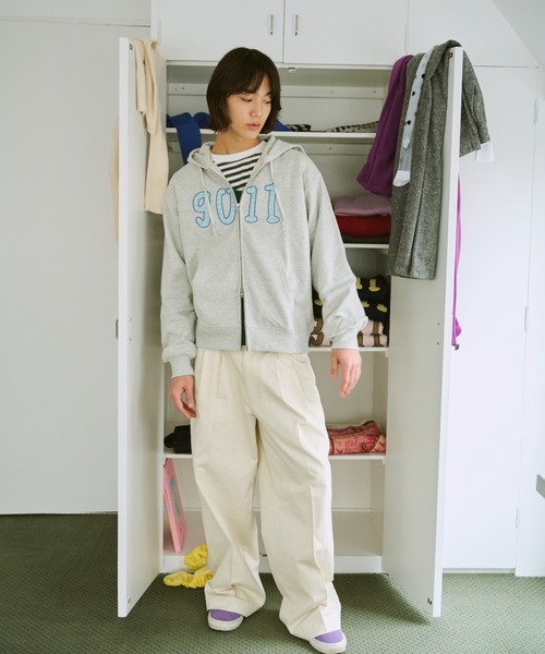 NO.9011☆gull zip hoodie**芽心（パーカー）｜common gull products