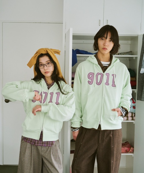 NO.9011☆gull zip hoodie**芽心（パーカー）｜common gull products