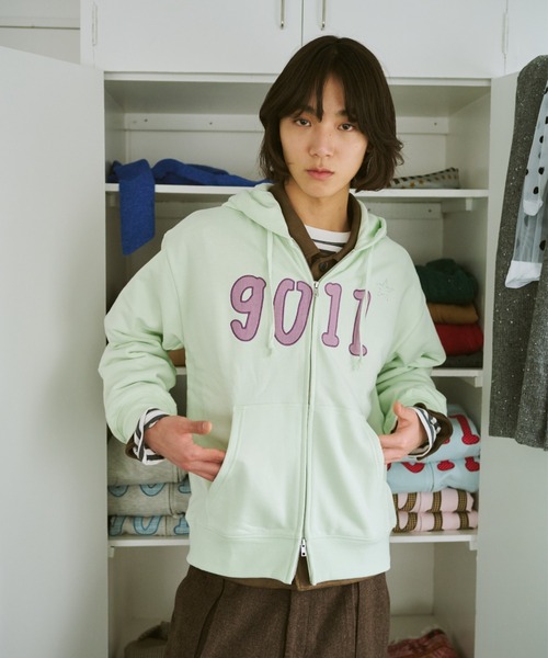 NO.9011☆gull zip hoodie**芽心（パーカー）｜common gull products