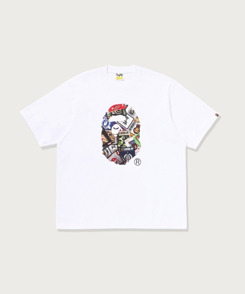 A BATHING APE(アベイシングエイプ)の「BAPE TRADING CARD RELAXED FIT TEE(Tシャツ/カットソー・メンズ・ホワイト/ブラック・LARGE/MEDIUM/X-LARGE/SMALL)」の1枚目の写真
