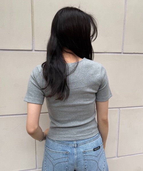 CAROUSE LAMBRA(ケラウズランブラ)の「SS U(Tシャツ/カットソー・レディース・グレー/レッド・FREE)」の6枚目の写真