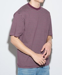 Healthknit(�w���X�j�b�g)�́yHealthknit�z26SS Classic Border Jersey Crewneck S/S 51045(T�V���c/�J�b�g�\�[)