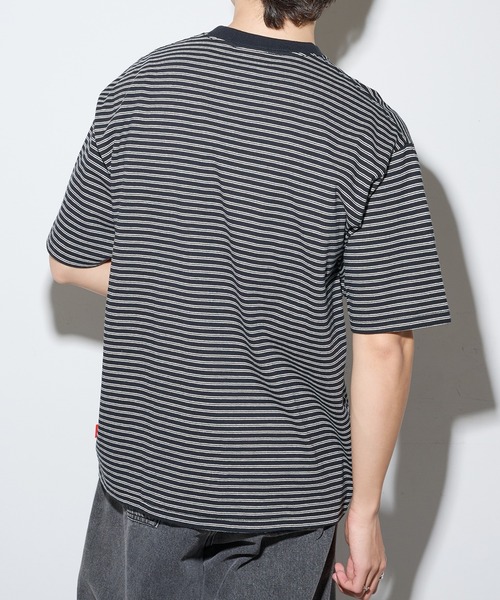 Healthknit（ヘルスニット）の「【Healthknit】26SS Classic Border Jersey Crewneck S/S 51045（Tシャツ/カットソー・メンズ・パープル/ブラック・XL/L/M）」の11枚目の写真