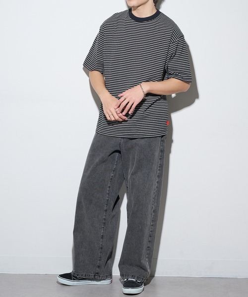 Healthknit（ヘルスニット）の「【Healthknit】26SS Classic Border Jersey Crewneck S/S 51045（Tシャツ/カットソー・メンズ・パープル/ブラック・XL/L/M）」の13枚目の写真