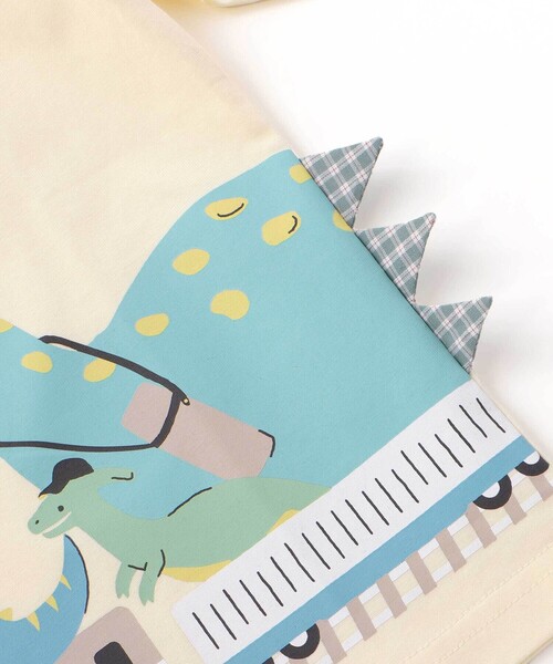 SLAP SLIP（スラップスリップ）の「恐竜プリントヒレ付き天竺長袖Ｔシャツ(80~130cm)（Tシャツ/カットソー・キッズ・ネイビー/イエロー・120cm/90cm/80ｃｍ/130cm/110cm/100cm）」の7枚目の写真