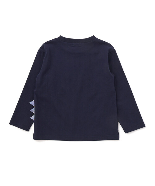 SLAP SLIP（スラップスリップ）の「恐竜プリントヒレ付き天竺長袖Ｔシャツ(80~130cm)（Tシャツ/カットソー・キッズ・ネイビー/イエロー・120cm/90cm/80ｃｍ/130cm/110cm/100cm）」の8枚目の写真