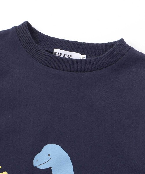 SLAP SLIP（スラップスリップ）の「恐竜プリントヒレ付き天竺長袖Ｔシャツ(80~130cm)（Tシャツ/カットソー・キッズ・ネイビー/イエロー・120cm/90cm/80ｃｍ/130cm/110cm/100cm）」の9枚目の写真