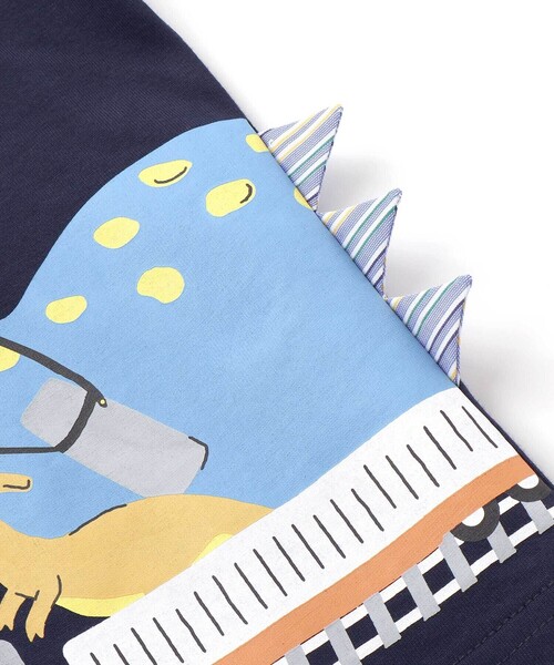 SLAP SLIP（スラップスリップ）の「恐竜プリントヒレ付き天竺長袖Ｔシャツ(80~130cm)（Tシャツ/カットソー・キッズ・ネイビー/イエロー・120cm/90cm/80ｃｍ/130cm/110cm/100cm）」の12枚目の写真