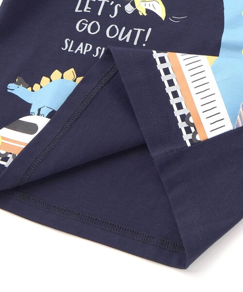 SLAP SLIP（スラップスリップ）の「恐竜プリントヒレ付き天竺長袖Ｔシャツ(80~130cm)（Tシャツ/カットソー・キッズ・ネイビー/イエロー・120cm/90cm/80ｃｍ/130cm/110cm/100cm）」の13枚目の写真