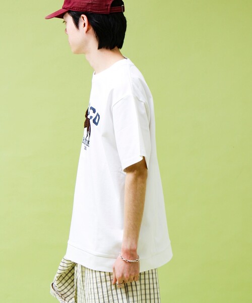 GEVACO（ゲバコ）の「【GEVACO/ゲバコ】フロントプリント刺繍Tシャツ（Tシャツ/カットソー・メンズ・ホワイト/ネイビー/カーキ・M/L）」の20枚目の写真