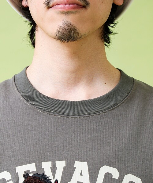 GEVACO（ゲバコ）の「【GEVACO/ゲバコ】フロントプリント刺繍Tシャツ（Tシャツ/カットソー・メンズ・ホワイト/ネイビー/カーキ・M/L）」の16枚目の写真