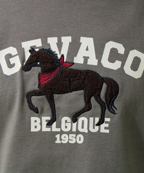 GEVACO（ゲバコ）の「【GEVACO/ゲバコ】フロントプリント刺繍Tシャツ（Tシャツ/カットソー・メンズ・ホワイト/ネイビー/カーキ・M/L）」の13枚目の写真