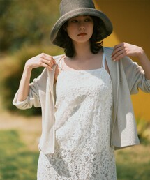 冷房対策に】シアードライトリコット Vネック カーディガン