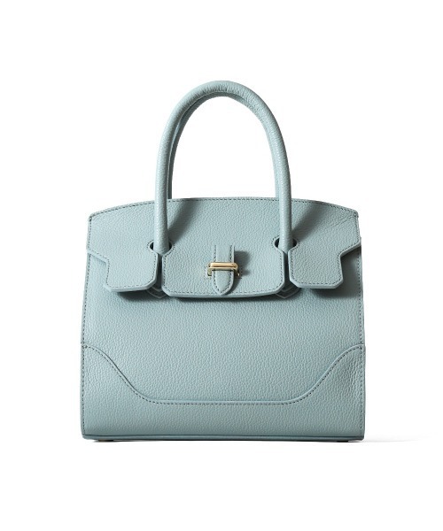 PELLE MORBIDA（ペッレモルビダ）の「Vela（ヴェーラ） VE103-ミニボストンバッグ(Mサイズ)（ハンドバッグ・レディース・グレイッシュベージュ/ブラック/アイボリー/ブルー系その他/ベージュ・FREE）」の5枚目の写真