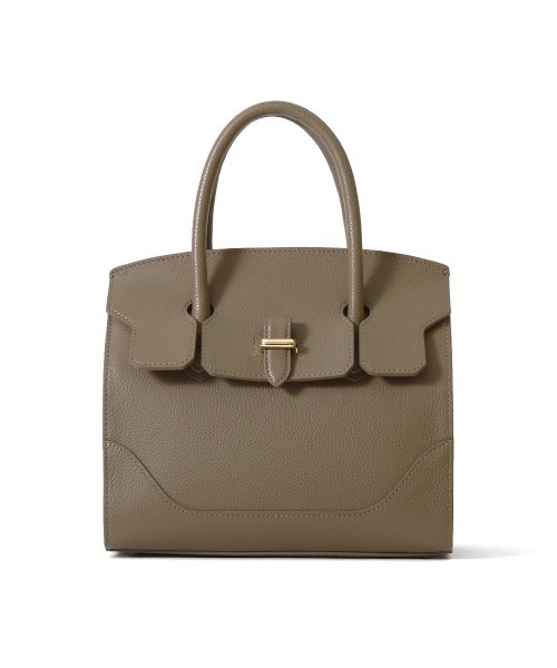 PELLE MORBIDA（ペッレモルビダ）の「Vela（ヴェーラ） VE103-ミニボストンバッグ(Mサイズ)（ハンドバッグ・レディース・グレイッシュベージュ/ブラック/アイボリー/ブルー系その他/ベージュ・FREE）」の4枚目の写真