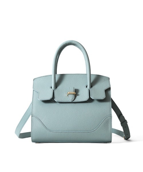 PELLE MORBIDA（ペッレモルビダ）の「Vela（ヴェーラ） VE103-ミニボストンバッグ(Mサイズ)（ハンドバッグ・レディース・グレイッシュベージュ/ブラック/アイボリー/ブルー系その他/ベージュ・FREE）」の12枚目の写真