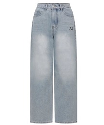 MUCENT（ムセント）の「◇MUCENT◇ブランド直輸入正規品 ノヴァバック レタリング ワイド デニム パンツ NOVA BACK LETTERING WIDE DENIM PANTS（デニムパンツ）」