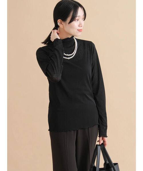 sm2rhythm（サマンサモスモスリズム）の「シアープルオーバー（Tシャツ/カットソー・レディース・オフホワイト/ブラック・F）」の5枚目の写真